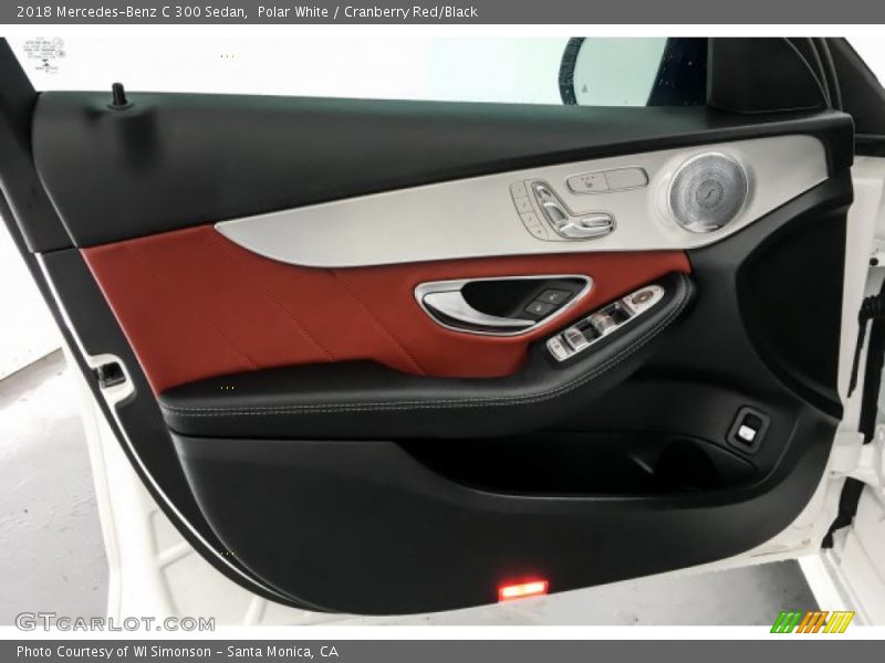 Polar White / Cranberry Red/Black 2018 Mercedes-Benz C 300 Sedan