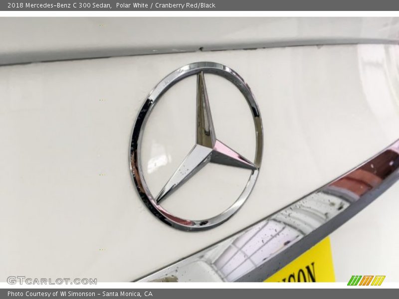 Polar White / Cranberry Red/Black 2018 Mercedes-Benz C 300 Sedan