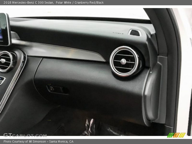 Polar White / Cranberry Red/Black 2018 Mercedes-Benz C 300 Sedan