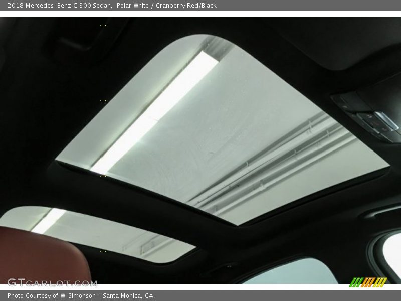 Polar White / Cranberry Red/Black 2018 Mercedes-Benz C 300 Sedan
