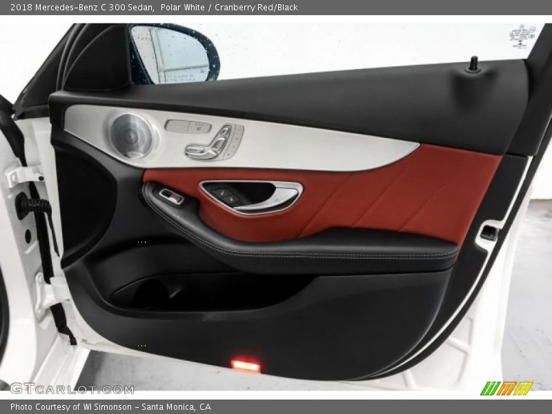Polar White / Cranberry Red/Black 2018 Mercedes-Benz C 300 Sedan