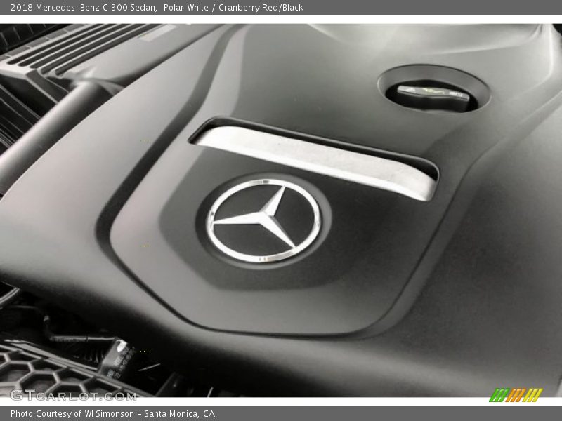 Polar White / Cranberry Red/Black 2018 Mercedes-Benz C 300 Sedan