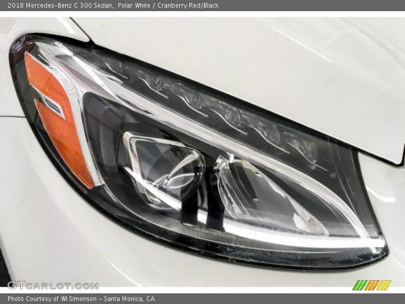 Polar White / Cranberry Red/Black 2018 Mercedes-Benz C 300 Sedan