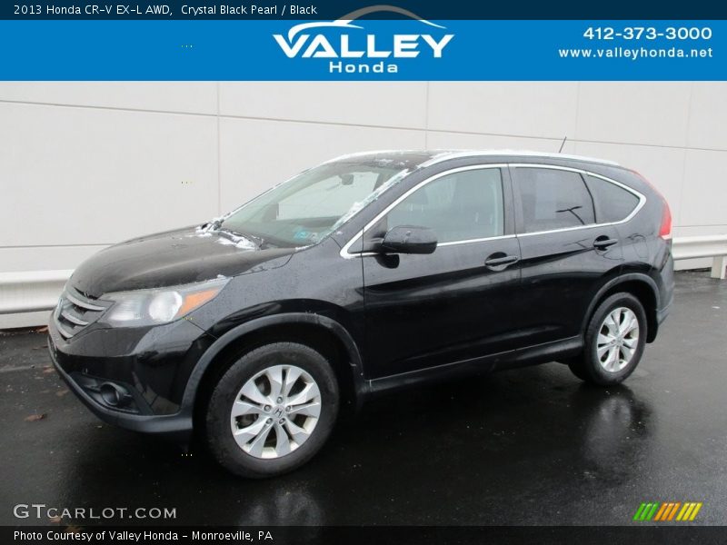 Crystal Black Pearl / Black 2013 Honda CR-V EX-L AWD