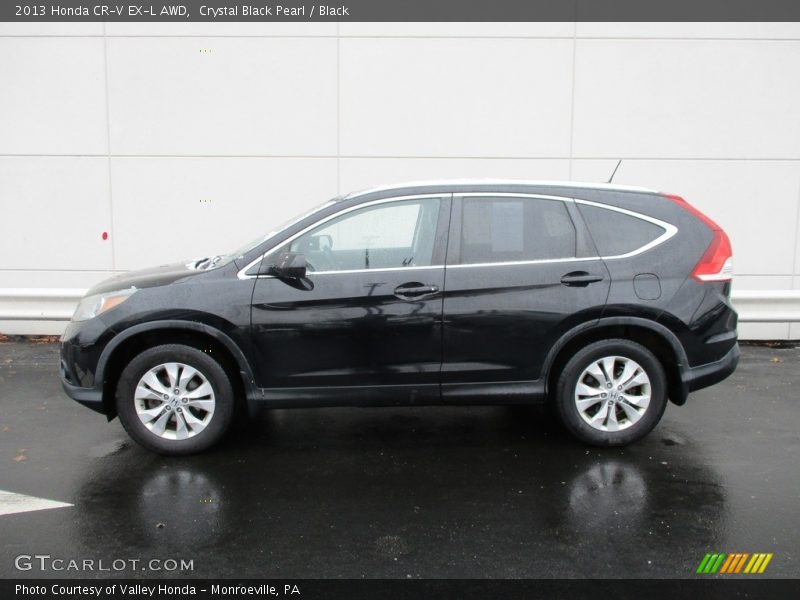 Crystal Black Pearl / Black 2013 Honda CR-V EX-L AWD