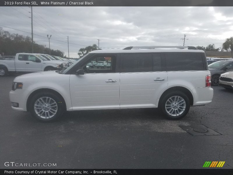 White Platinum / Charcoal Black 2019 Ford Flex SEL