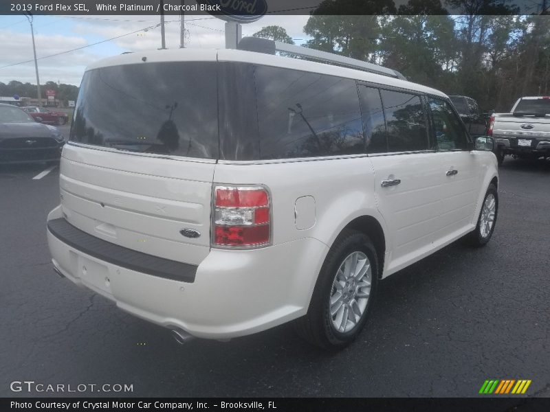 White Platinum / Charcoal Black 2019 Ford Flex SEL