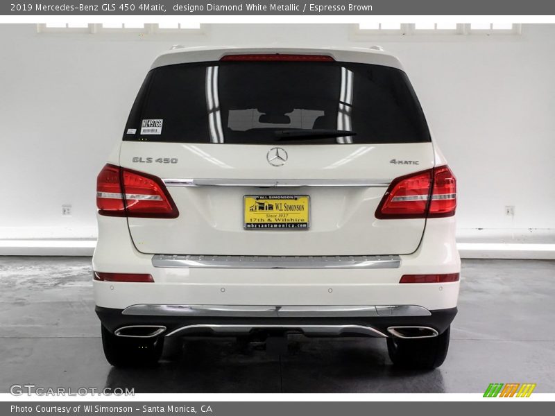 designo Diamond White Metallic / Espresso Brown 2019 Mercedes-Benz GLS 450 4Matic