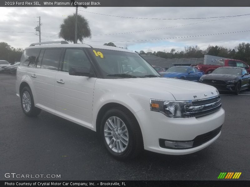 White Platinum / Charcoal Black 2019 Ford Flex SEL