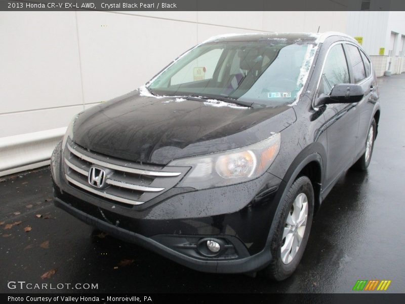 Crystal Black Pearl / Black 2013 Honda CR-V EX-L AWD