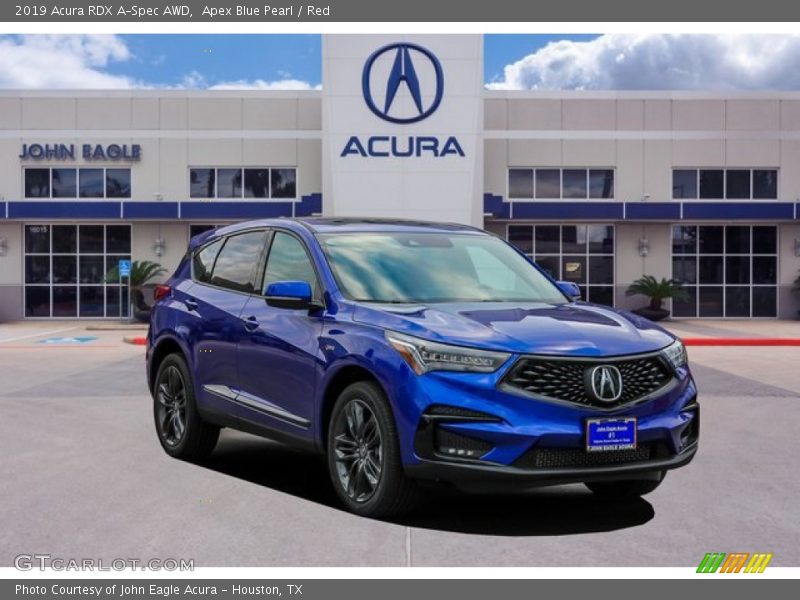 Apex Blue Pearl / Red 2019 Acura RDX A-Spec AWD