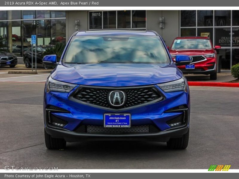 Apex Blue Pearl / Red 2019 Acura RDX A-Spec AWD