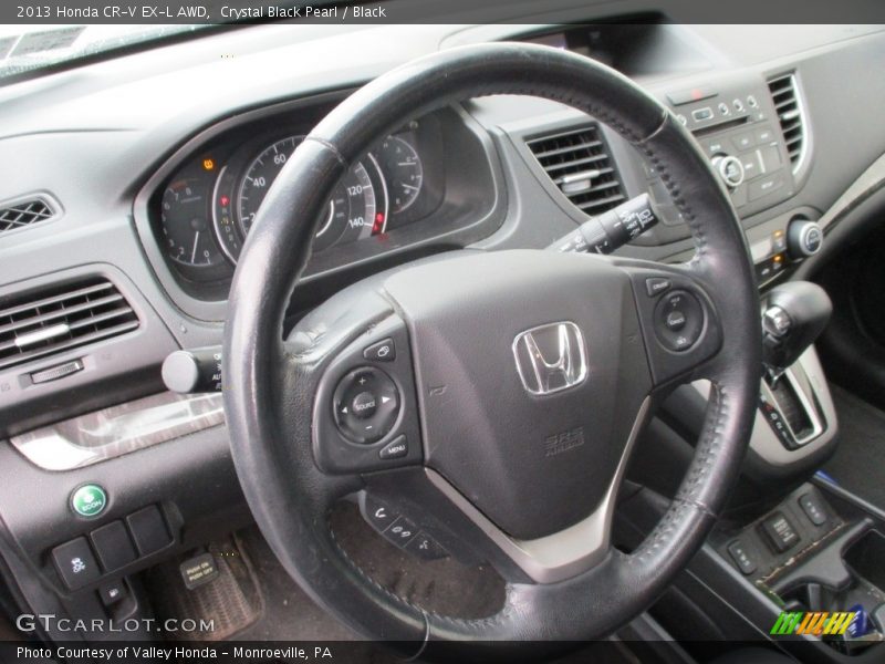 Crystal Black Pearl / Black 2013 Honda CR-V EX-L AWD
