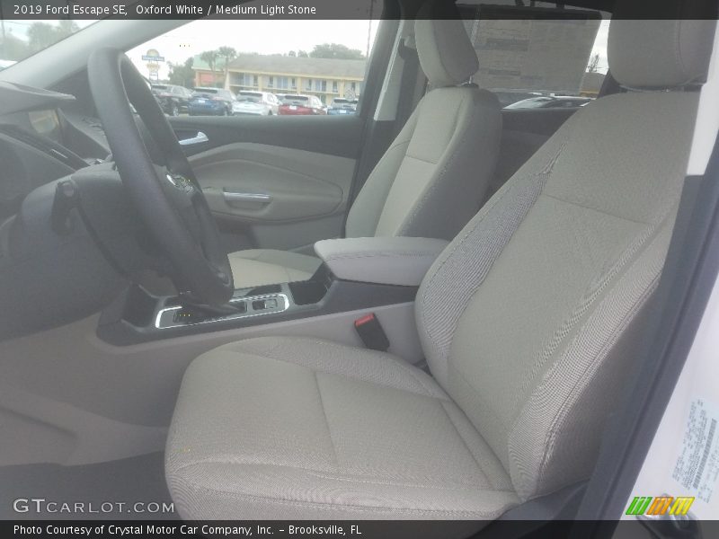 Oxford White / Medium Light Stone 2019 Ford Escape SE