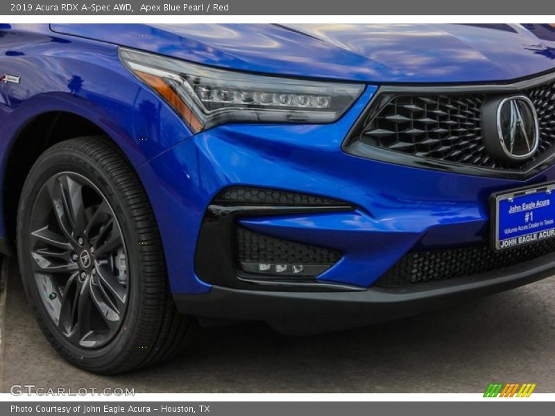 Apex Blue Pearl / Red 2019 Acura RDX A-Spec AWD