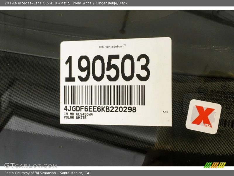 Polar White / Ginger Beige/Black 2019 Mercedes-Benz GLS 450 4Matic