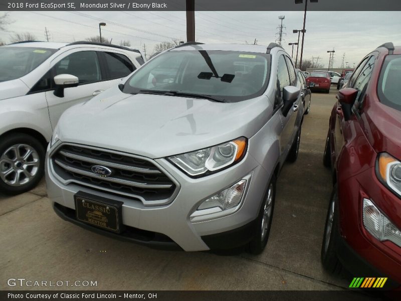 Moondust Silver / Ebony Black 2018 Ford EcoSport SE