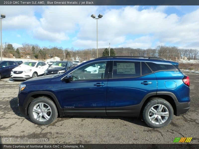 Blue Emerald Metallic / Jet Black 2019 GMC Terrain SLE AWD