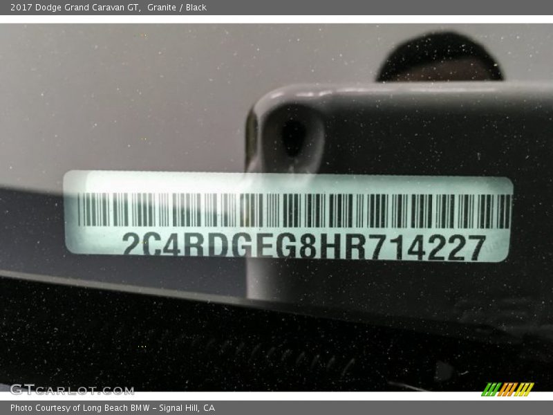 Granite / Black 2017 Dodge Grand Caravan GT