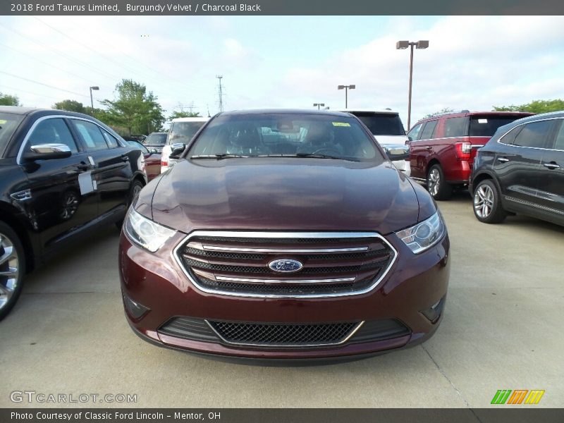 Burgundy Velvet / Charcoal Black 2018 Ford Taurus Limited