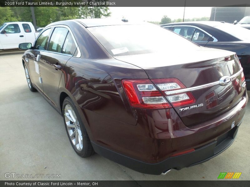 Burgundy Velvet / Charcoal Black 2018 Ford Taurus Limited