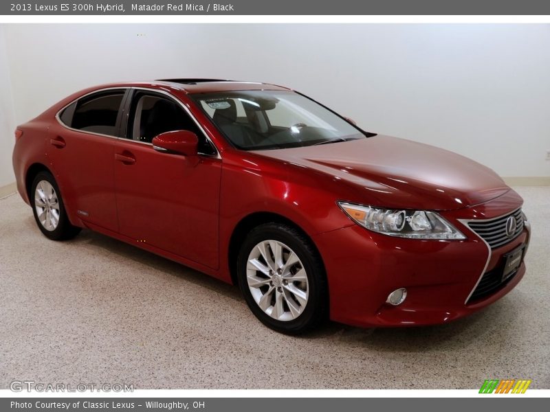 Matador Red Mica / Black 2013 Lexus ES 300h Hybrid