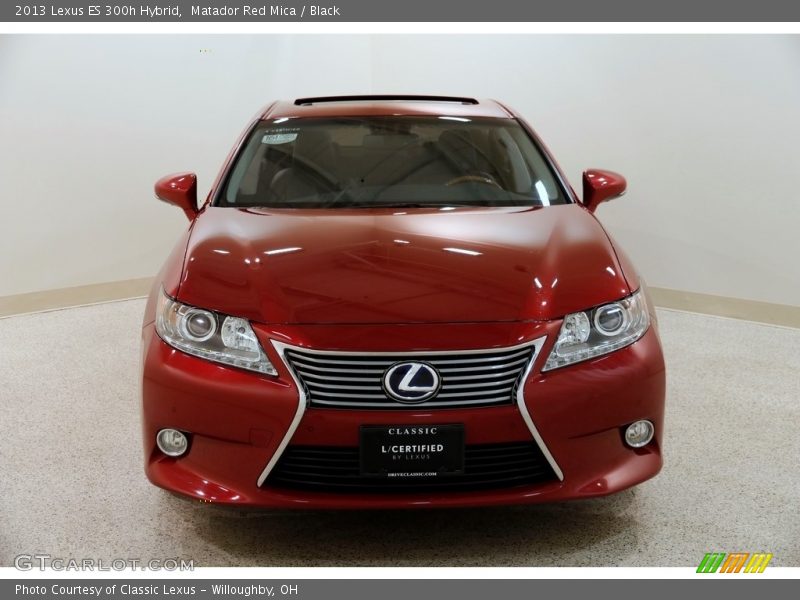 Matador Red Mica / Black 2013 Lexus ES 300h Hybrid