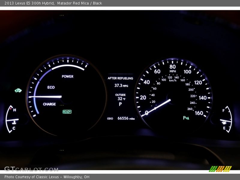 Matador Red Mica / Black 2013 Lexus ES 300h Hybrid