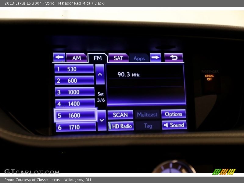 Matador Red Mica / Black 2013 Lexus ES 300h Hybrid
