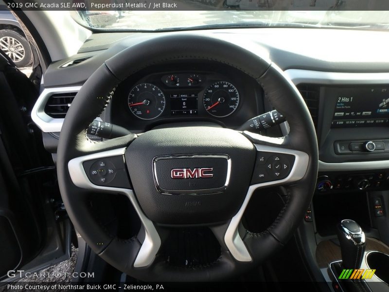 Pepperdust Metallic / Jet Black 2019 GMC Acadia SLE AWD