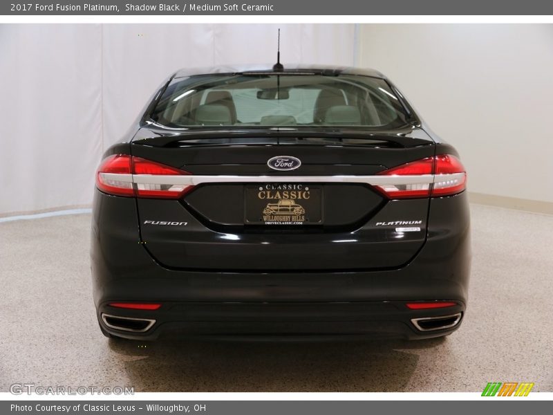 Shadow Black / Medium Soft Ceramic 2017 Ford Fusion Platinum