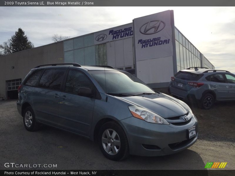 Blue Mirage Metallic / Stone 2009 Toyota Sienna LE