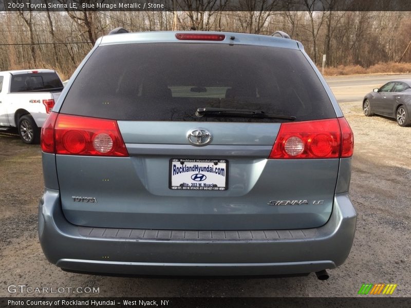 Blue Mirage Metallic / Stone 2009 Toyota Sienna LE