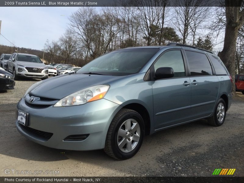 Blue Mirage Metallic / Stone 2009 Toyota Sienna LE