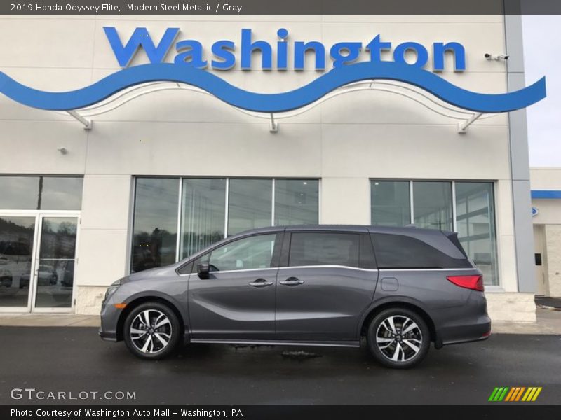 Modern Steel Metallic / Gray 2019 Honda Odyssey Elite