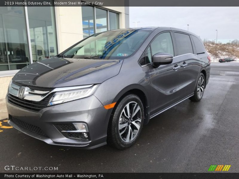 Modern Steel Metallic / Gray 2019 Honda Odyssey Elite