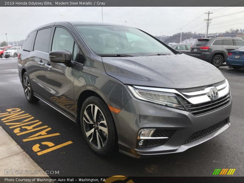 Modern Steel Metallic / Gray 2019 Honda Odyssey Elite