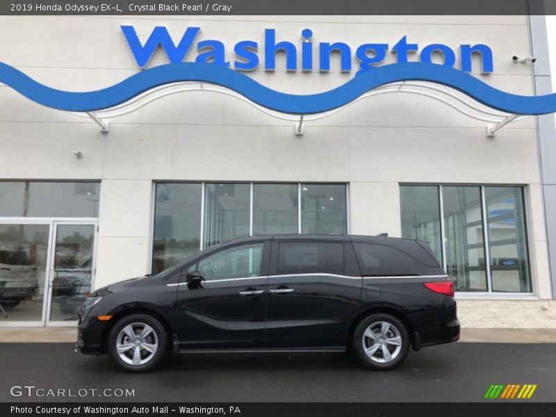 Crystal Black Pearl / Gray 2019 Honda Odyssey EX-L
