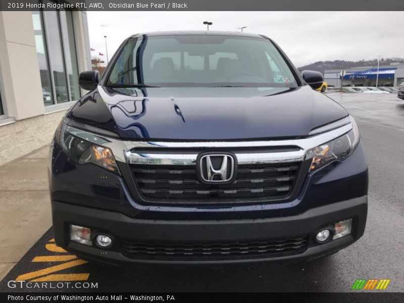 Obsidian Blue Pearl / Black 2019 Honda Ridgeline RTL AWD