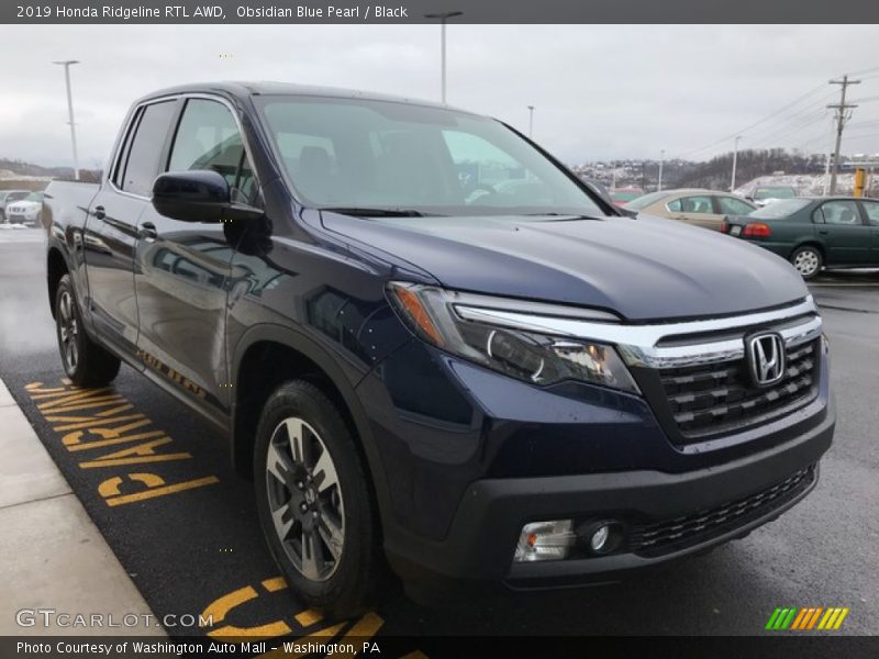 Obsidian Blue Pearl / Black 2019 Honda Ridgeline RTL AWD