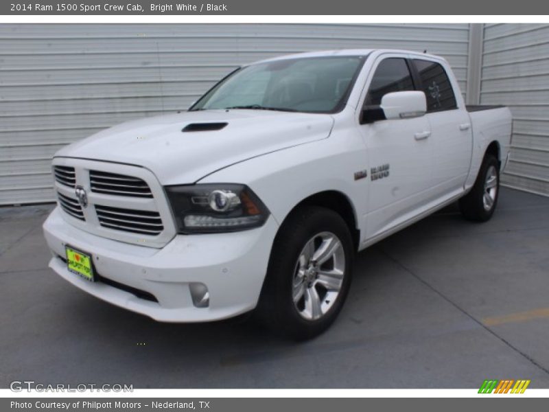 Bright White / Black 2014 Ram 1500 Sport Crew Cab