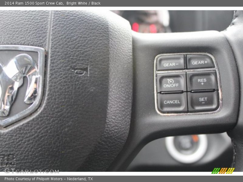 Bright White / Black 2014 Ram 1500 Sport Crew Cab