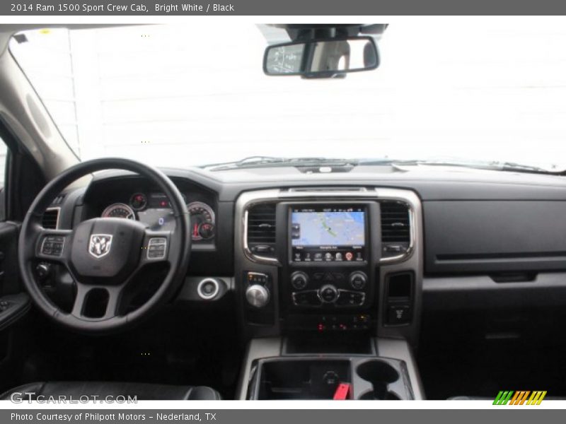 Bright White / Black 2014 Ram 1500 Sport Crew Cab