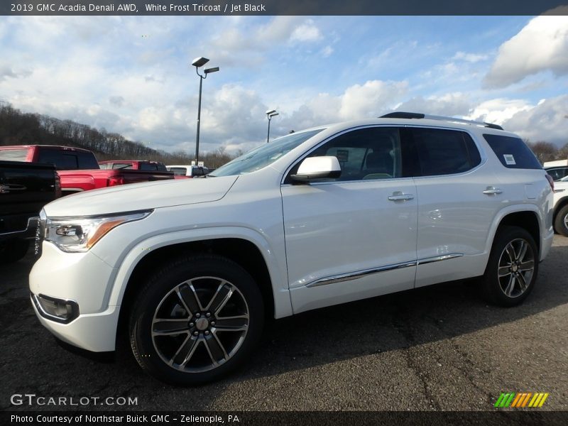 White Frost Tricoat / Jet Black 2019 GMC Acadia Denali AWD