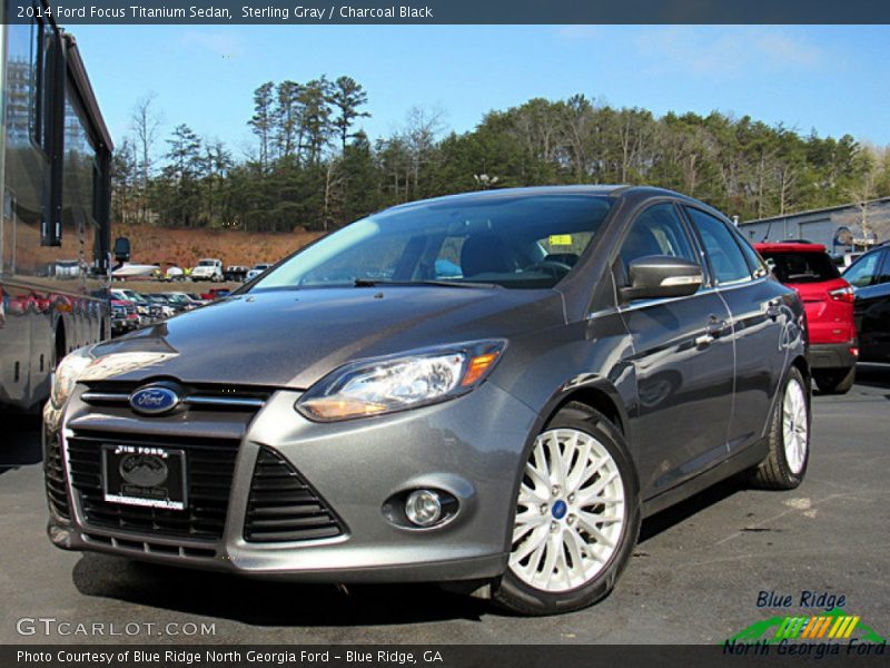 Sterling Gray / Charcoal Black 2014 Ford Focus Titanium Sedan
