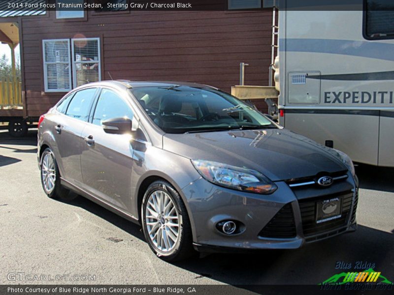 Sterling Gray / Charcoal Black 2014 Ford Focus Titanium Sedan