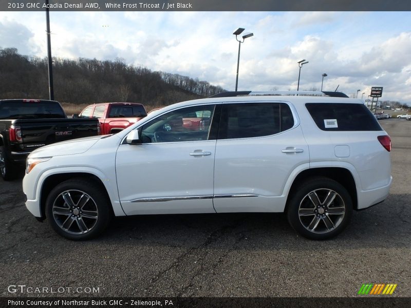 White Frost Tricoat / Jet Black 2019 GMC Acadia Denali AWD