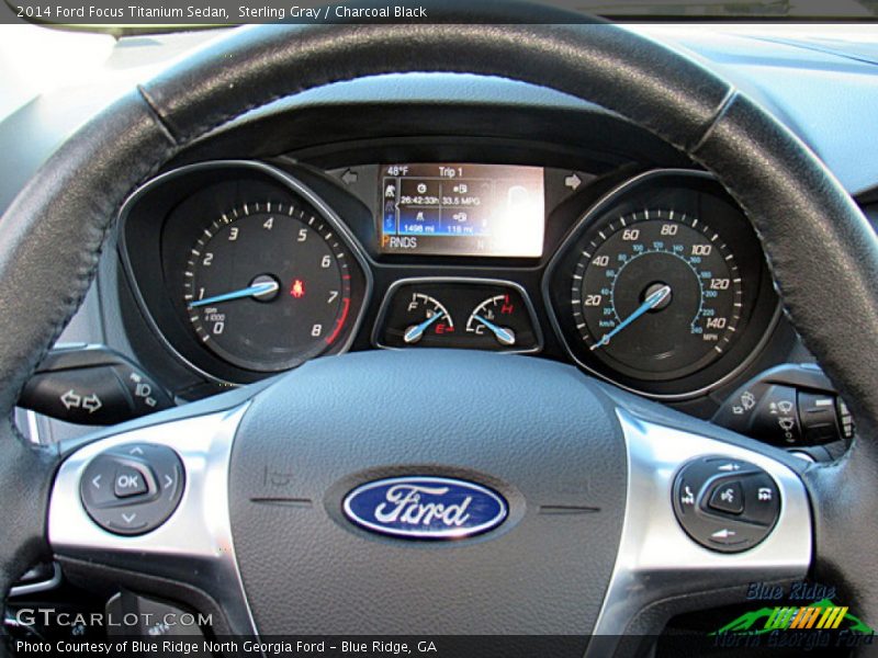 Sterling Gray / Charcoal Black 2014 Ford Focus Titanium Sedan