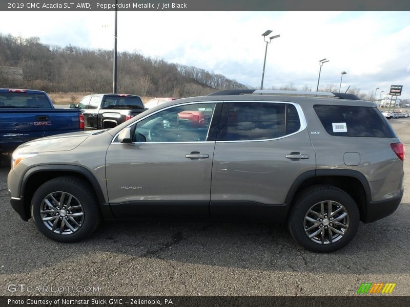 Pepperdust Metallic / Jet Black 2019 GMC Acadia SLT AWD