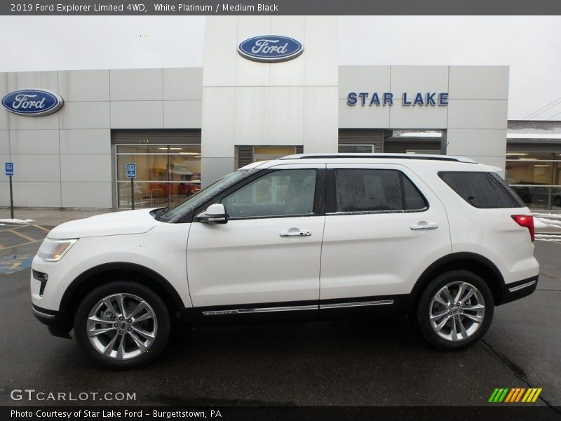 White Platinum / Medium Black 2019 Ford Explorer Limited 4WD